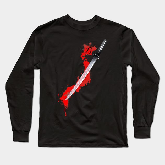 katana sword Long Sleeve T-Shirt by filippob